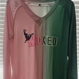 Wicked Pink and Green Ombre Women's Top